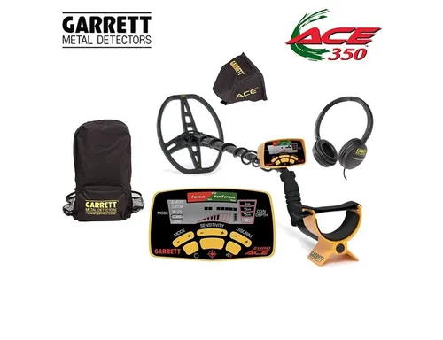 Garrett Euro Ace 350 Metalldetektor - Ortungsgerät mit 25 kHz Arbeitsfrequenz, ideal für präzise Schatzsuche, 5 Suchmodi und benutzerfreundliche Bedienung in Deutsch und Englisch.