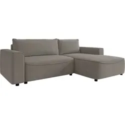 MIRJAN24 Ecksofa Beliza L-Form mit Schlaffunktion - Stilvolles Ecksofa mit Bettkasten, ideal für Wohnzimmer. Schlaffläche 207x138 cm und praktischer Stauraum für Decken und Kissen.