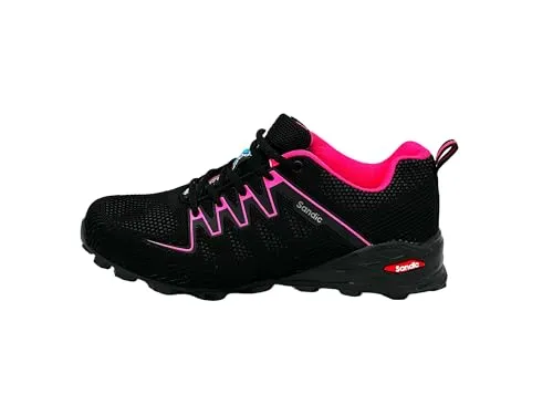 Nowaland Damen Herren Wanderschuhe – Bequeme Trail Running Trekkingschuhe (Schwarz-Fuchsia, 40) - Perfekte Begleiter für jedes Abenteuer: Diese atmungsaktiven Wanderschuhe bieten optimalen Komfort und Stabilität. Die robuste Gummisohle sorgt für sicheren Halt auf allen Wegen.