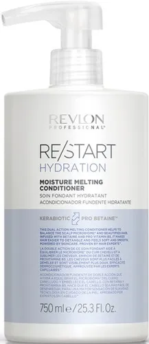Revlon Professional Re/Start Hydration Moisture Melting Conditioner 750ml - Hochwertige Spülung für intensiven Feuchtigkeitseffekt, ideal für strapaziertes und trockenes Haar. Größe: 750 ml, für glänzende und geschmeidige Ergebnisse.