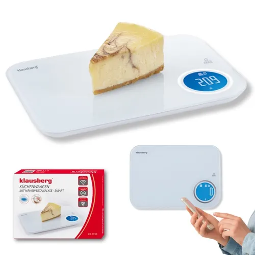 Klausberg KB-7938 Elektronische Küchenwaage 5kg mit Bluetooth