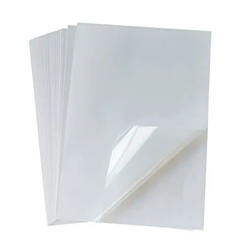 Produktbild Cubic Coating 25 Blatt PREMIUM Vinyl Aufkleberfolie Translucent Selbstklebend für Laser und Tintenstrahldrucker Drucker Schnell Trocknen A4 Size Semi-Transparent Selbstklebend Aufkleber