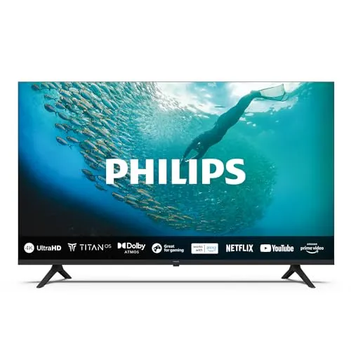 PHILIPS 55PUS7009 4K LED Smart TV - 55-Zoll Ultra HD, Dolby Atmos für beeindruckenden Klang und Titan OS Plattform für schnelles Streaming