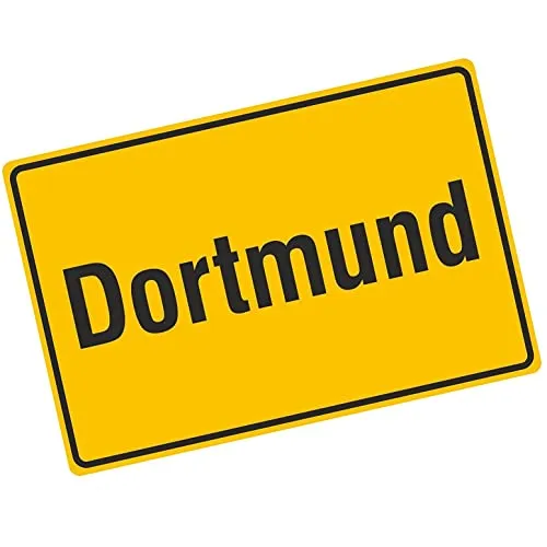 easydruck24de Dortmund Aufkleber Ortseingangsschild I kfz228 I 15 x 10 cm I Fun-Sticker Dortmunder I wetterfest I kfz228