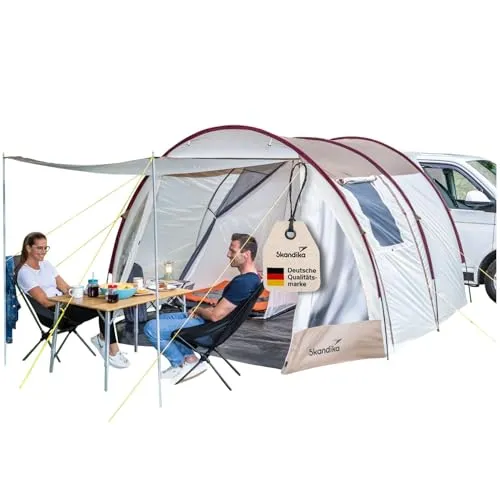 Skandika Camper Tramp 2 Busvorzelt - Vordächer & Vorzelte, freistehend mit Schlafkabine für 2-4 Personen und 2,1m Stehhöhe – ideal für komfortable Ausflüge ohne Zeltabbau.