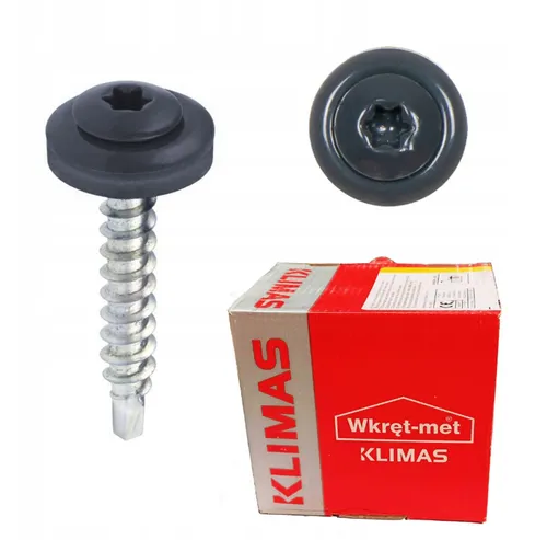 Klimas WDD Trapezblechschrauben 4,8x35mm – 250 Stück - Selbstbohrende Spenglerschrauben für Blech auf Holz. Robuste Verbindung, hohe Korrosionsbeständigkeit und einfache Montage ohne Vorbohren. Ideal für Dach- und Fassadenkonstruktionen.