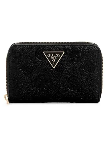 GUESS Cresidia II SLG Zip Around Wallet Schwarz in schwarz von GUESS