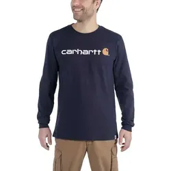Carhartt Core Logo L/S Longsleeve in Blau - Gr XL - Stylisches Longsleeve aus 100% Baumwolle, ideal für die Freizeit. Entdecken Sie weitere Top-Angebote von Carhartt im Online-Shop von Bergfreunde.de!