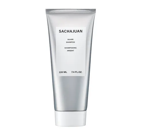 Sachajuan Silver Shampoo 220 ml - Hochwirksames Shampoo für blonde Haare, neutralisiert gelbe Verfärbungen und sorgt für strahlenden Glanz. Ideal für die tägliche Haarpflege und ohne Silikone.
