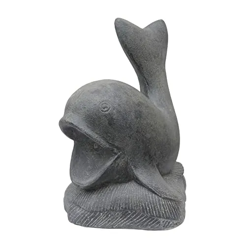 STONE art & more XXL Fisch Wasserspiel Wasserspeier Brunnen 68cm Steinfigur Steinguss frostfest