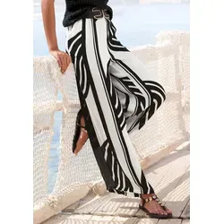 s.Oliver Palazzohose mit weiter, lockerer Beinform aus Viskose-Crepe, luftige Sommerhose, Schlupfhose casual