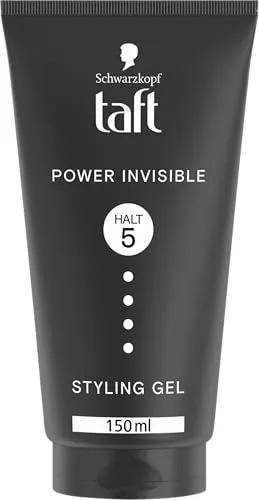 Produktbild Schwarzkopf TAFT Gel Power Invisible Styling (150 ml), Haargel ohne Verkleben und Beschweren, sanft zum Haar und zur Kopfhaut, veganes, Haarstyling-Gel