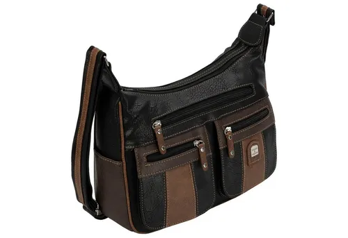 EAAKIE Umhängetasche Damen – Stilvolle Schultertasche in Leder Optik - Umhängetasche aus pflegeleichtem Kunstleder mit zwei großen Hauptfächern und vielseitigen Fächern, ideal für Freizeit, Schule, Arbeit und Reisen.