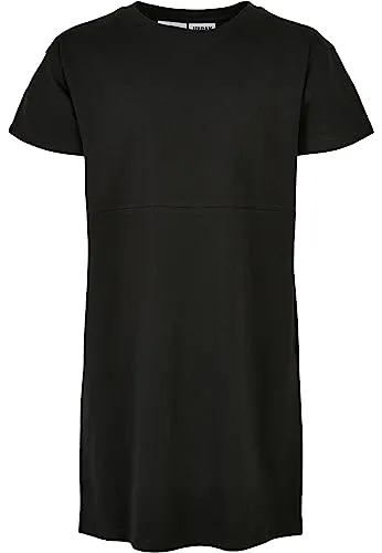 Urban Classics Damen Girls Organic Oversized Tee Dress Black, 122/128 - Mädchenmode: Stylisches oversized Tee Dress aus Bio-Baumwolle, perfekt für Freizeit und Partys – bequem und nachhaltig!