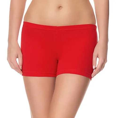 Ladeheid Damen Shorts Radlerhose Unterhose Hotpants Kurze Hose Boxershorts LAMA05, Rot18, XXL-3XL (Herstellergröße: 44-46)