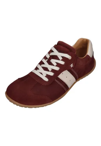 KOEL ILO SUEDE 3.0 Barfußschuh Bordo white rot 44 EU - Bequemer Barfußschuh in Größe 44 EU, aus hochwertigem Veloursleder für angenehmes Tragegefühl. Ideal für lässige Outfits und den täglichen Gebrauch.