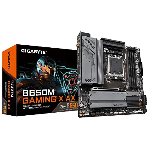 GIGABYTE B650M Gaming X AX Mainboard - Micro-ATX, 4x DDR5 Unterstützung für herausragende Gaming-Leistung mit AMD B650 Chipsatz