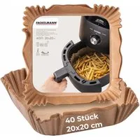 Fackelmann Backpapier für Heißluftfritteuse eckig ,20cm, 40 Stk. 42679
