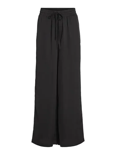 Viellette Hw Wide Pants-Noos - Damen-Hosen mit elastischem Bund für optimalen Tragekomfort und modernen Look