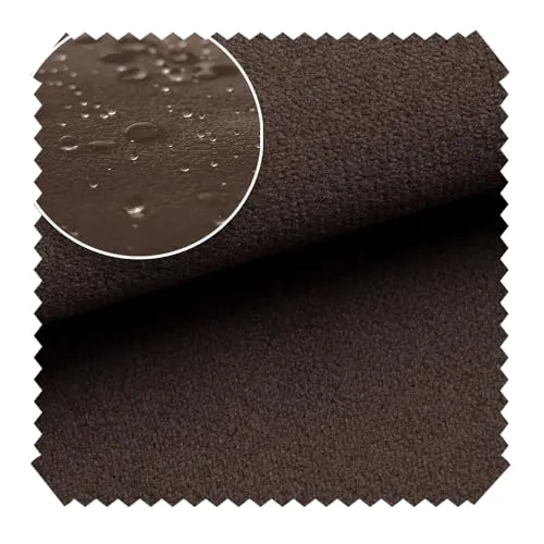 novely® TRITON - Microfaser Velours in Wildleder-Optik - Wasserabweisender Möbelstoff - Pflegeleichte Meterware 1lfm Farbe: 08 Kaffeebraun
