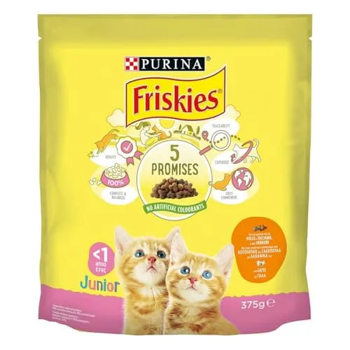 FRISKIES 375 Gr. Secco Junior Pollo-Latte-Verdure Katzenfutter