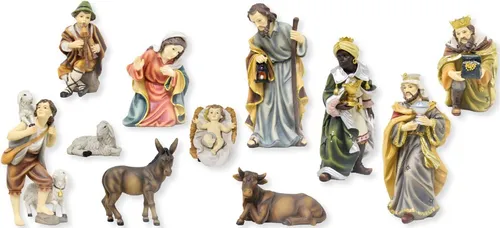 Krippenfiguren Krippensatz 11-teilig 11 cm K001 NEU
