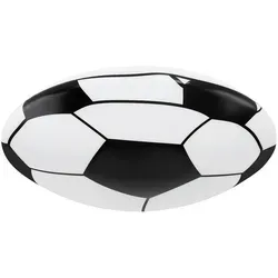 LED Deckenleuchte Fußball Motiv schwarz, rund