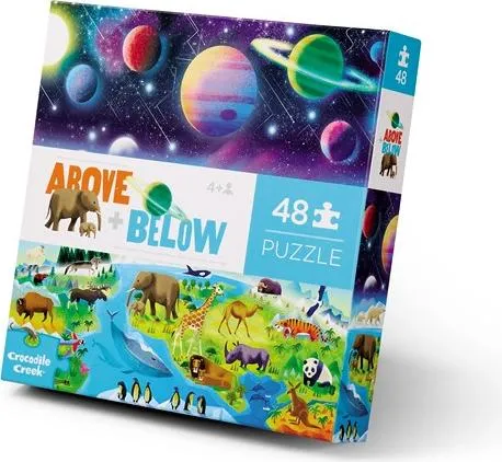 Crocodile Creek Puzzle Erde Weltraum Lernspiel Karton 48 Teile Kinder