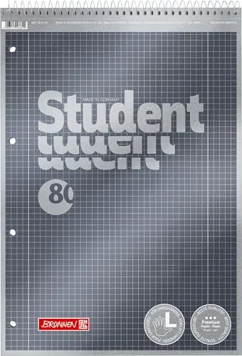 BRUNNEN Collegeblock A4 Spirale oben Lin.28 in grau von BRUNNEN