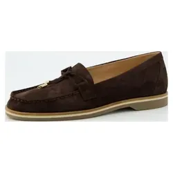 Paul Green Leder-Slipper in Braun, Größe 36 für Damen - Elegante Paul Green Leder-Slipper in Braun, Größe 36. Aus hochwertigem Nubukleder, mit verstärkter Kappe und rutschhemmender Sohle. Ideal für stilvolle Auftritte im Alltag.