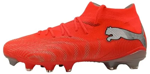 PUMA Damen Fußball-Rasenschuhe FUTURE 9 MATCH FG/AG Wn's - Die FUTURE 9 MATCH Fußballschuhe bieten eine flexible Passform und optimalen Grip. Mit einem elastischen Strickkragen und spezieller Stollenanordnung für hervorragende Beweglichkeit sind sie ideal für jede Spielerin.