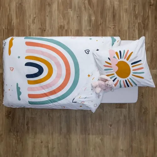 Atmosphera Créateur d'intérieur Kinderbettwäsche - Bettwäsche aus 100% Baumwolle, pflegeleicht und mit einem ansprechenden, gemusterten Design für eine gemütliche Kinderzimmeratmosphäre.