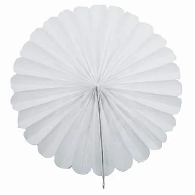 Creativery 1 Papierfächer 20cm (weiß 029) / Deko Papier Fächer Rosetten Blumen Raumdeko Papierrosetten Hängedeko