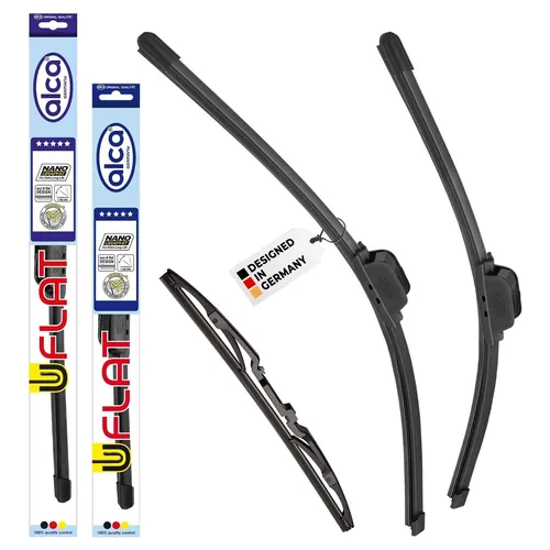 alca Scheibenwischblätter Set für SUBARU FORESTER 2002-2012 - Optimiertes Scheibenwischer Set für SUBARU FORESTER (09.2002 - 12.2012) mit 2x Wischern und 1x Heckwischer. Dank NANO-Graphit-Technologie für leises, streifenfreies Wischen – ideal für alle Witterungsbedingungen.
