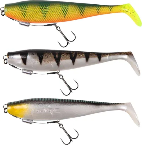 Fox Rage Zander Pro Shad Loaded - montierter Gummifisch, Farbe:UV Natural Perch, Länge:18cm
