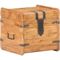 vidaXL Akazienholz Massiv Truhe - Abschließbare Aufbewahrungsbox - Truhe aus robustem Akazienholz, ideal als stilvoller Nachtschrank mit viel Stauraum und einzigartiger Holzmaserung, die jedem Raum Charakter verleiht.