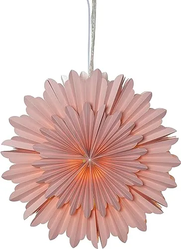 EGLO 3D Weihnachtsstern in Rosa - Dekostern für Innen - Weihnachtsbeleuchtung mit elegantem 3D-Papierstern, ideal als Fensterdeko oder Wandbeleuchtung für eine festliche Atmosphäre. Maße: Ø 50 cm, perfekt für ganzjährige Dekoration.