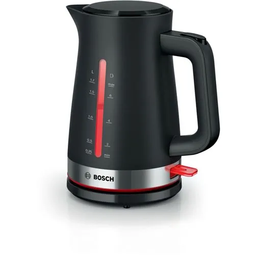 BOSCH TWK4M223 My Moment Wasserkocher, Schwarz - Wasserkocher mit 1,7 l Volumen, schnelles Erhitzen und elegantes Design für jeden Haushalt.