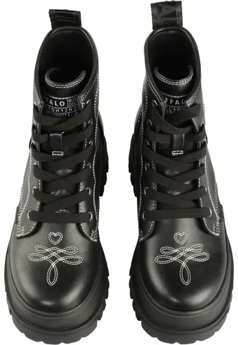 Buffalo ASPHA RLD WEST Stiefel - Wanderschuhe mit ankelhohem Schnitt und robuster Profilsohle für stabilen Halt. Ideal für den urbanen Alltag, kombiniert Komfort mit individueller Anpassung durch Schnürsenkel.