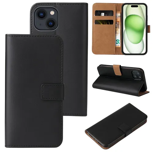 Handyhülle für Apple iPhone 15 Schutz Klapphülle Tasche Book Flip Case Top Cover