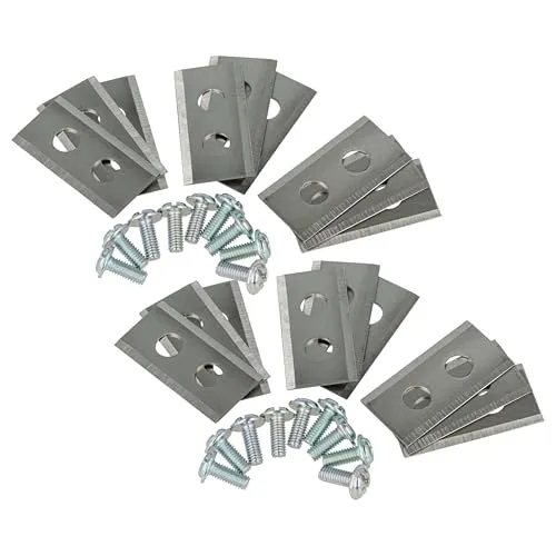 vhbw 18x Ersatz-Messer kompatibel mit Worx Landroid M WG794E, M WG794EDC, M M1000, M M500, M M700 Rasenmäher - Ersatzklinge Silber, Stahl