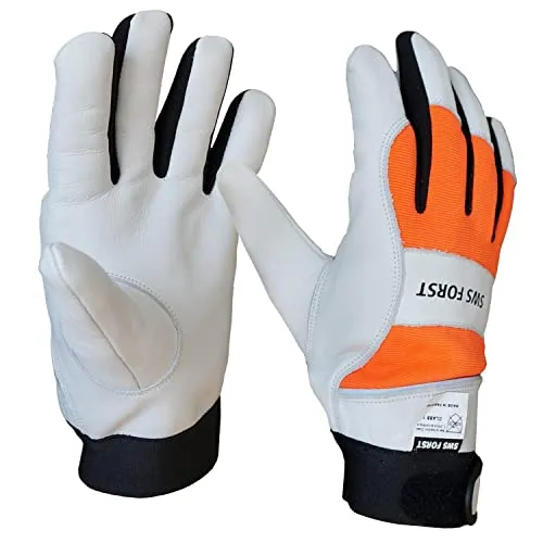 SWS Forst GmbH Schnittschutzhandschuh Forsthandschuh aus Leder Klasse 1 20m/s Gr. L