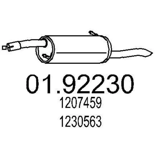 MTS 01.92230 Endschalldämpfer für Ford Fusion - Auto-Endschalldämpfer, leichter und langlebiger Endtopf, ideal für einen optimalen Klang und Leistung Ihres Fahrzeugs.