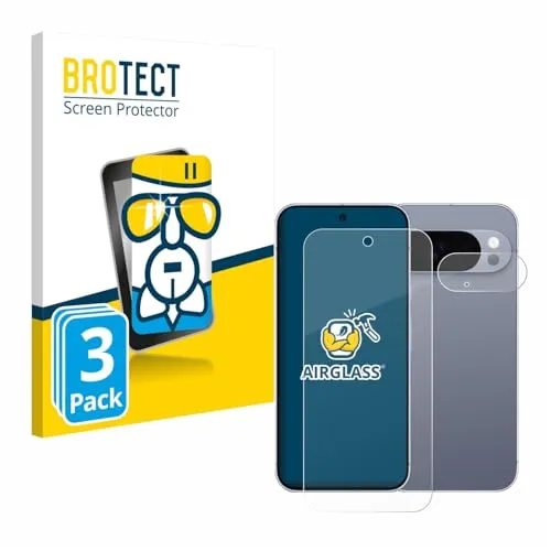 BROTECT 3 Stück Schutzglas für Google Pixel 10 Pro (Display+Kamera) Schutzfolie Panzer Folie Glas[Extrem Kratzfest, Anti-Fingerprint, Ultra-]