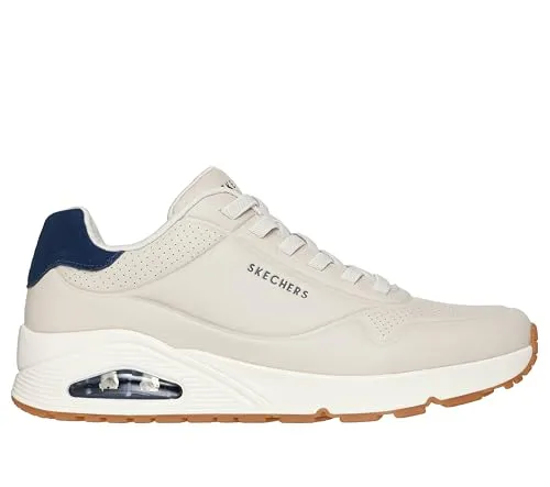 Skechers Herren UNO Tailored Air Sneaker - Herren-Sneaker mit sichtbarer Airbag-Zwischensohle und luftgekühlter Memory-Schaum-Einlegesohle für maximalen Komfort. Ideal für den täglichen Gebrauch und stylisch zugleich.