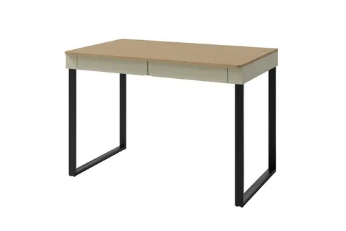 Deine Möbel 24 Kinderschreibtisch LIBU 125 cm – Beige Eukalyptus Eiche - Moderner Kinderschreibtisch mit 2 Schubladen für optimalen Stauraum. Ideal für Kinderzimmer und Jugendzimmer, einfach aufzubauen und aus hochwertigem Eukalyptus gefertigt.