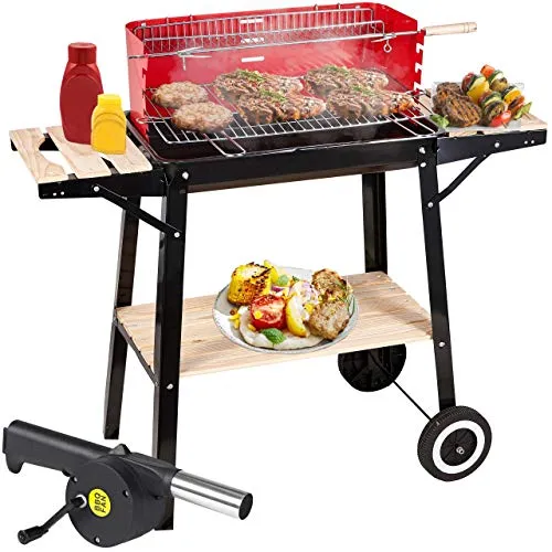 GrillMaster Carbon Grill RedBend GM2000 + Gebläse, Gartenbau, Karbon, Mit Rollen, Mit Rosen