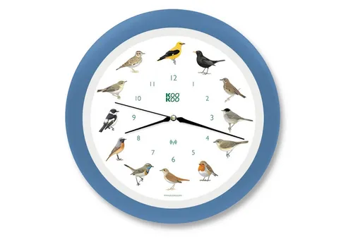 KOOKOO Singvögel Quarzwerk Himmel-blau in blau von KOOKOO