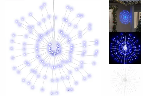 vidaXL Weihnachtsbeleuchtung Feuerwerk 140 LEDs Blau 17 cm in blau von vidaXL
