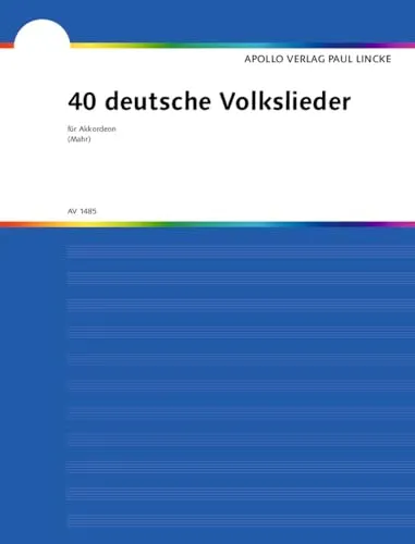 deutsche Volkslieder: Akkordeon ab 24 Bässe. 40